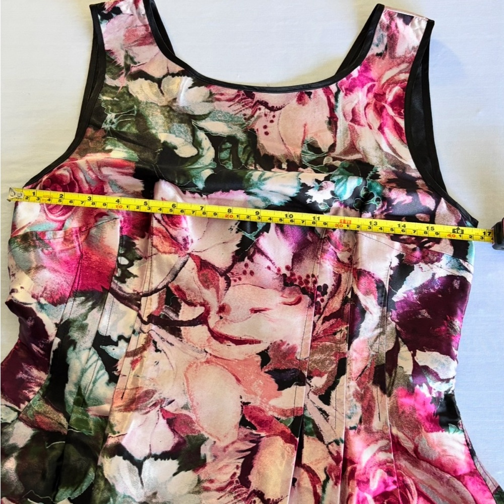 Laundry By Shelli Segal Pink and Black Floral Midi Dress - Picture 10 of 16